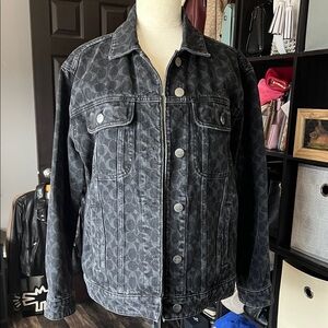 Coach Men's Black Signature Denim Jacket